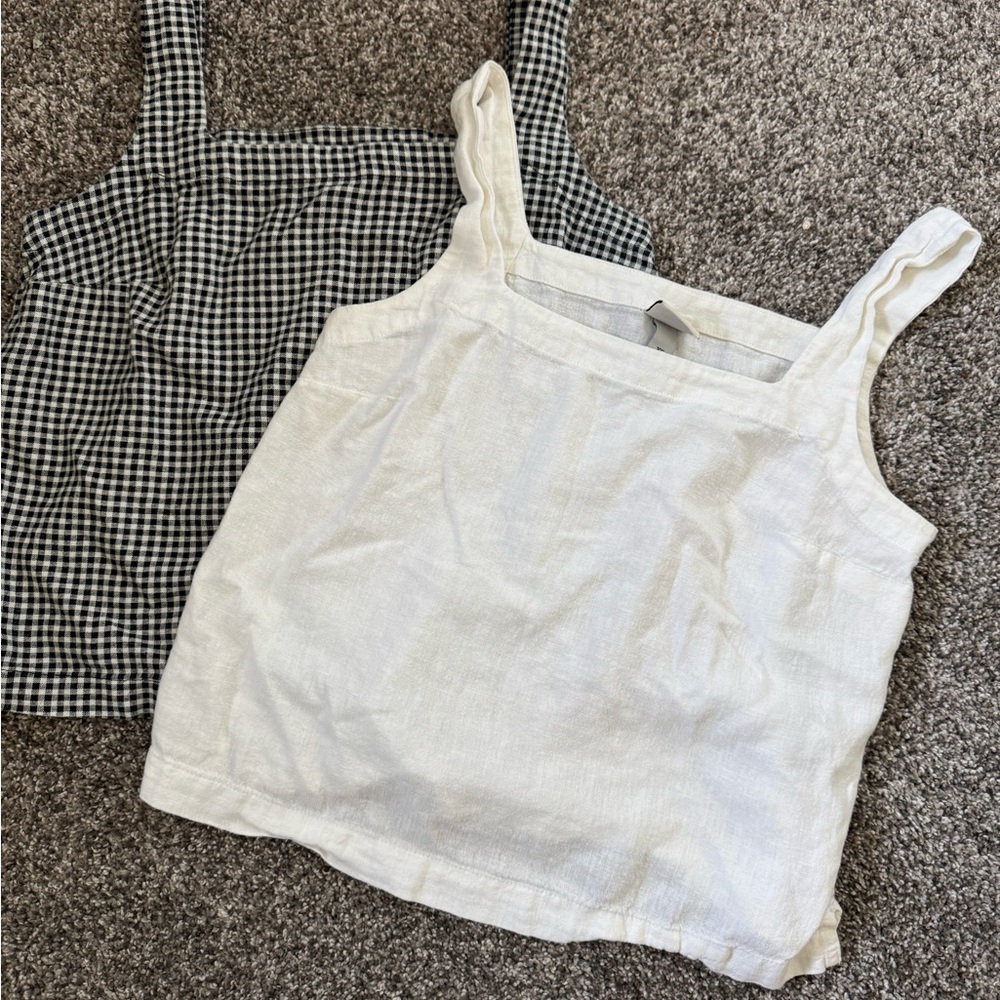 A New Day Linen Tank Tops